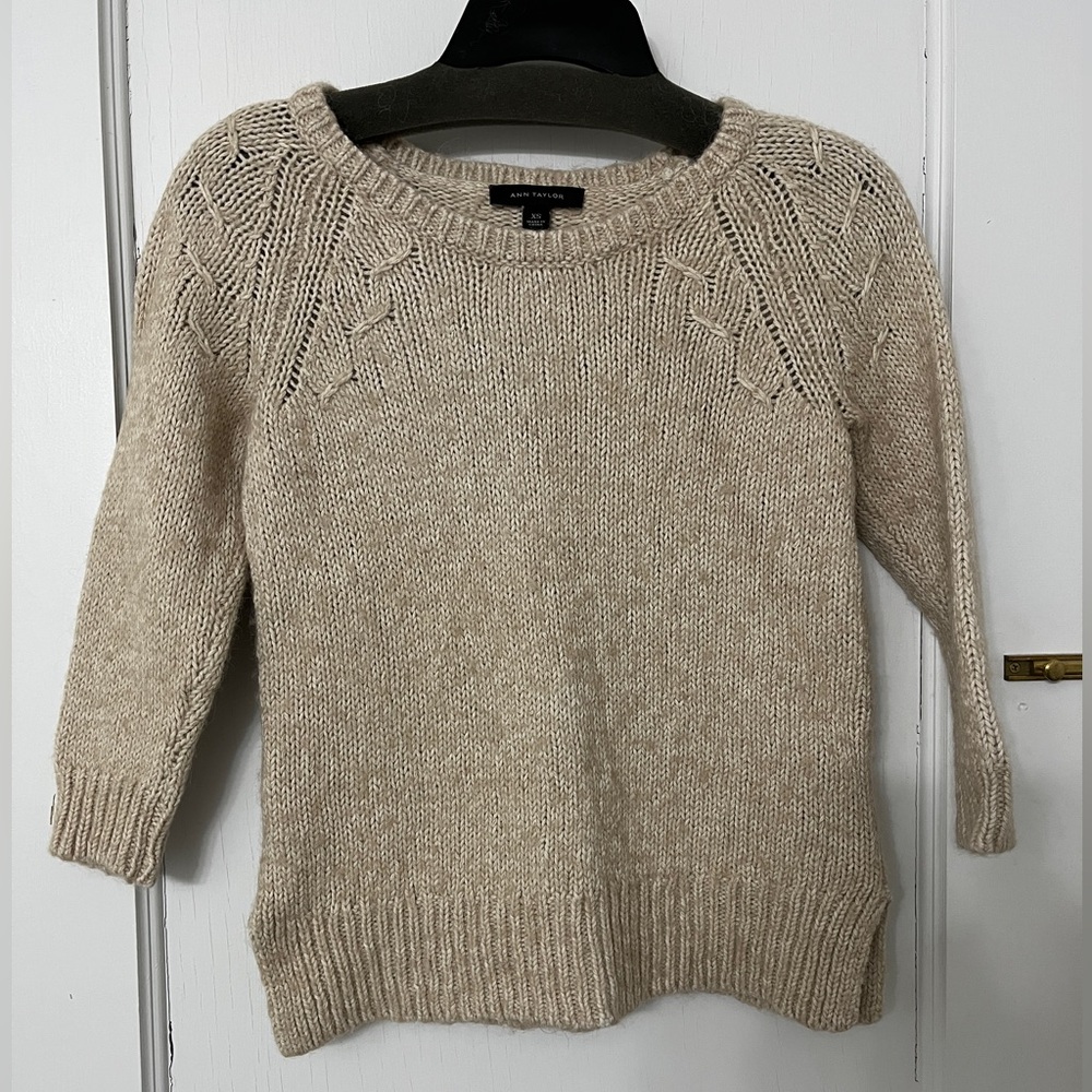 Ann Taylor sweater, XS, beige
